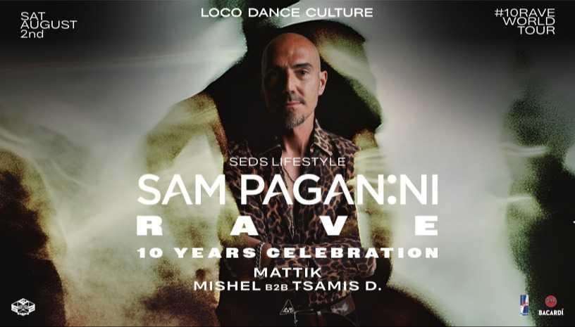 SEDS with Sam Paganini “10 Years Rave Tour” Corfu